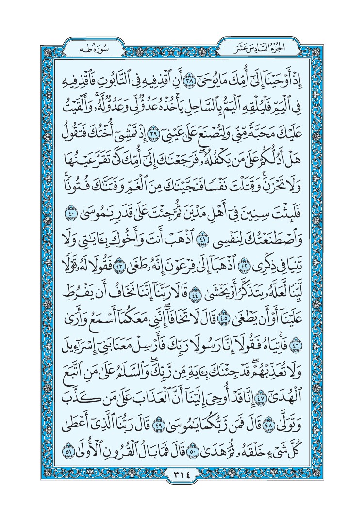 سورة طه - صفحة 314