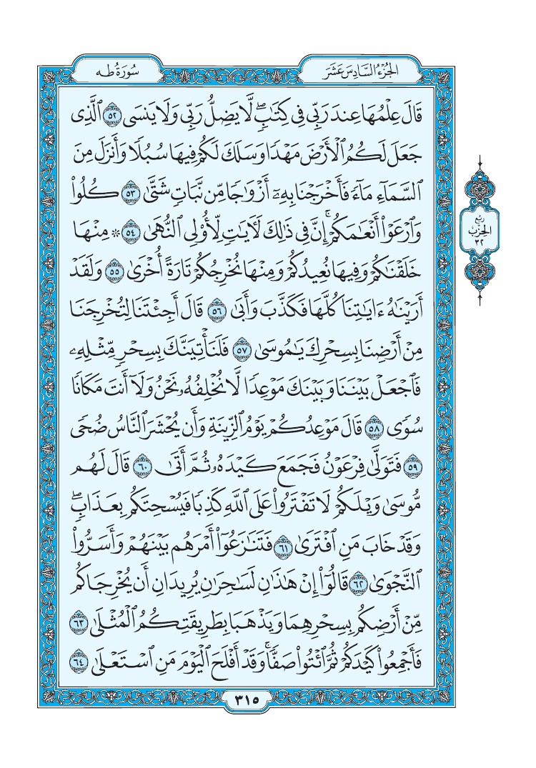سورة طه - صفحة 315
