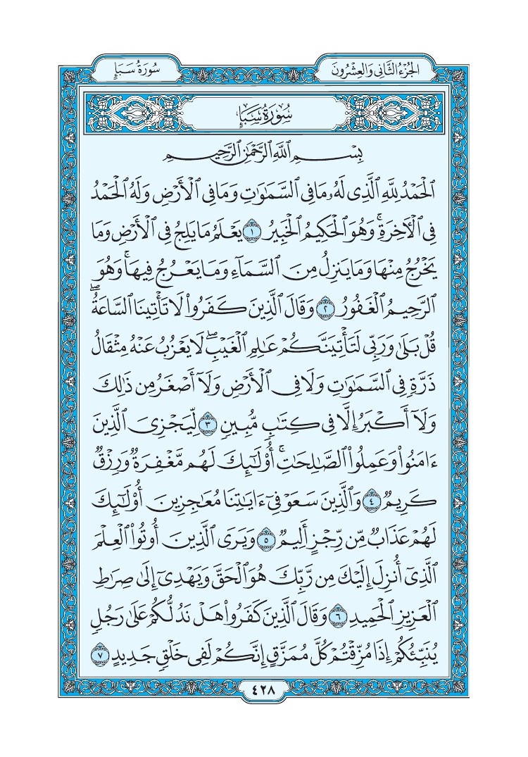 سورة سبأ - صفحة 428