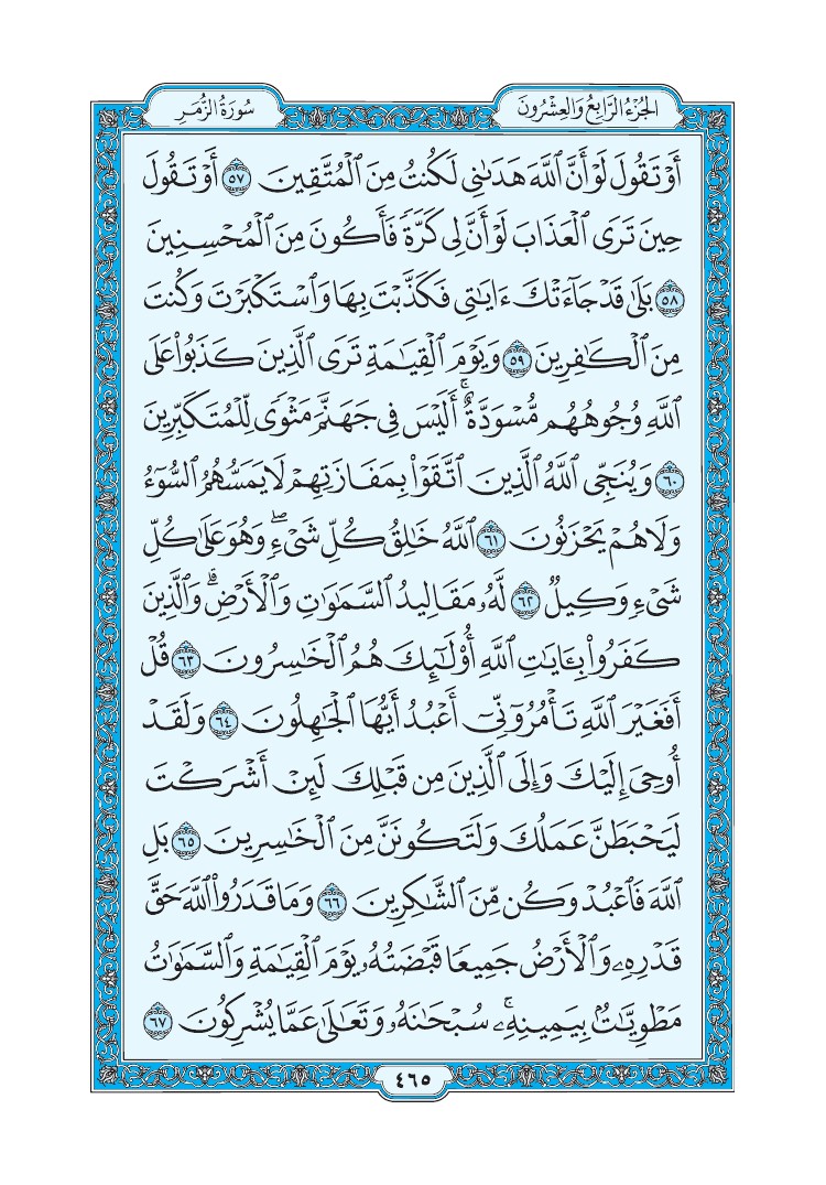 سورة الزمر - صفحة 465