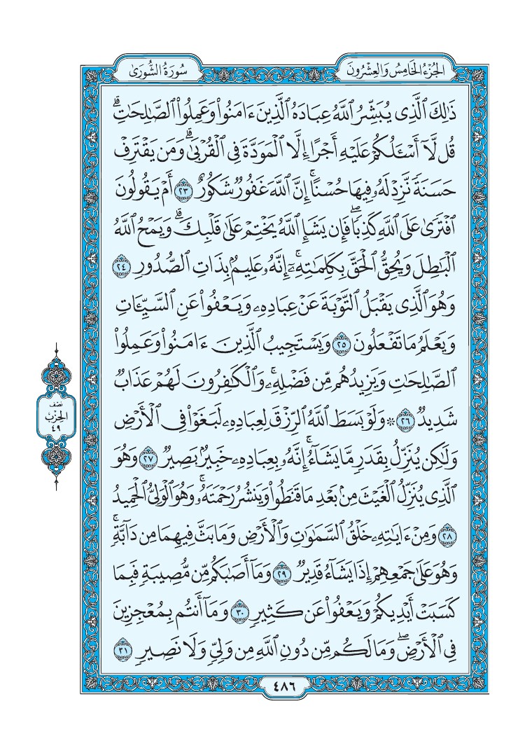 سورة الشورى - صفحة 486