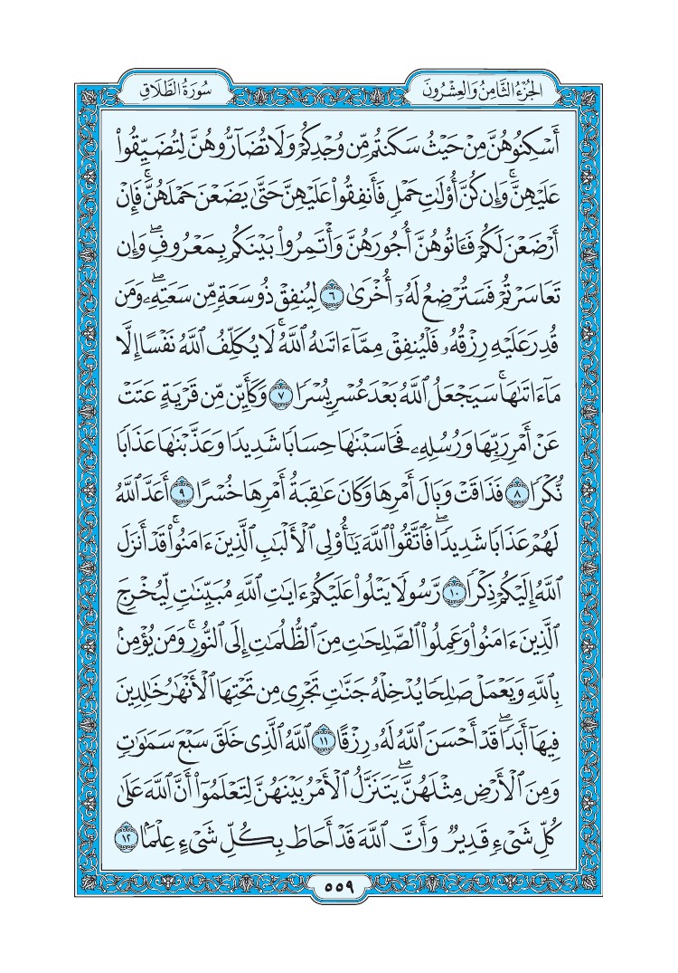سورة الطلاق - صفحة 559
