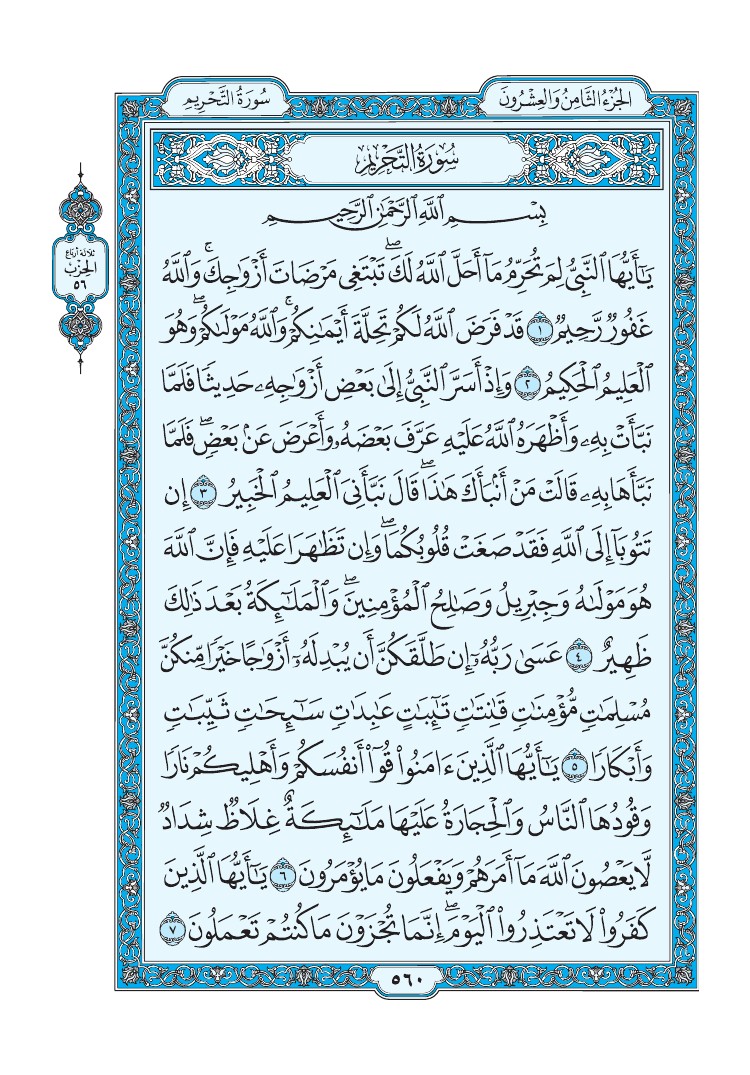سورة التحريم - صفحة 560