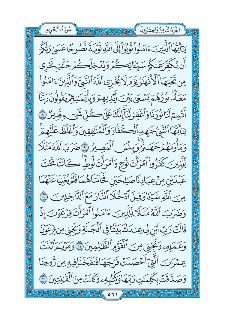 سورة التحريم - صفحة 561