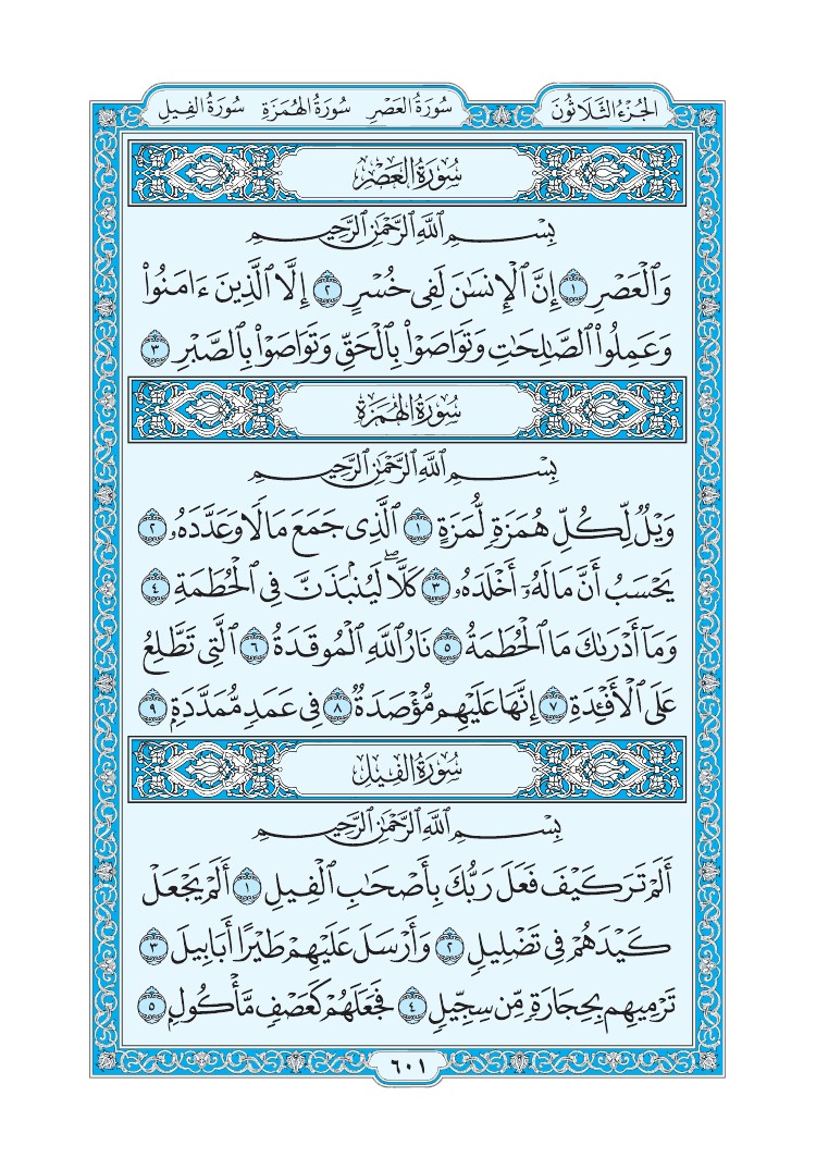 سورة الهمزة - صفحة 601