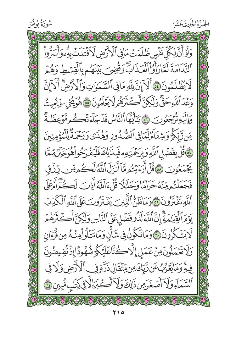 سورة يونس - صفحة 215
