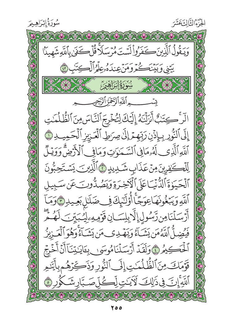 سورة إبراهيم - صفحة 255