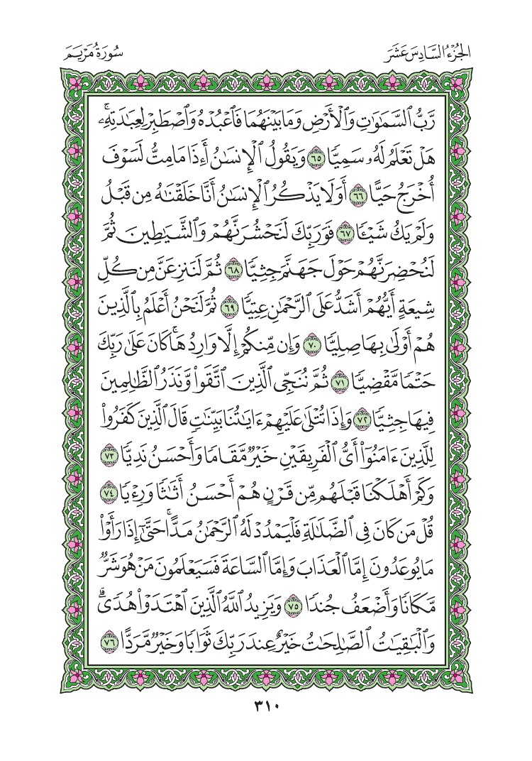 سورة مريم - صفحة 310