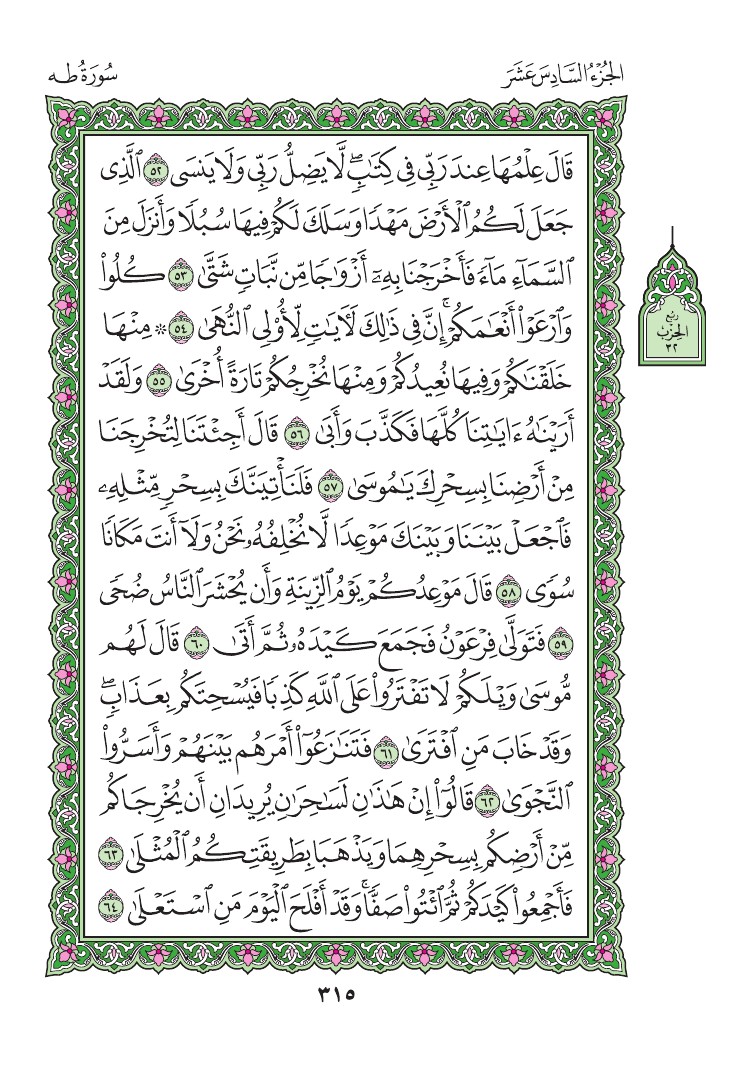 سورة طه - صفحة 315