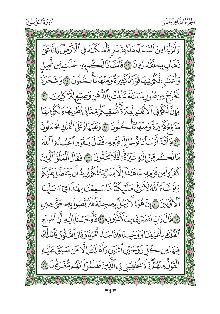 سورة المؤمنون - صفحة 343