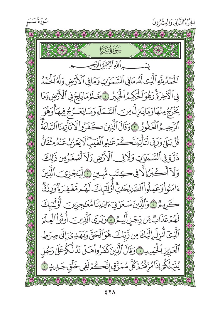 سورة سبأ - صفحة 428