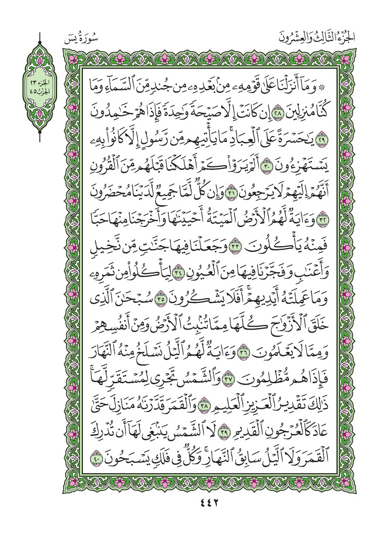 سورة يس - صفحة 442