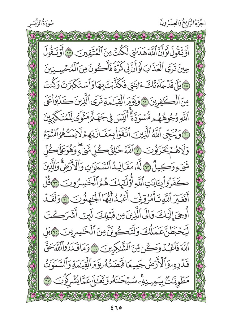 سورة الزمر - صفحة 465