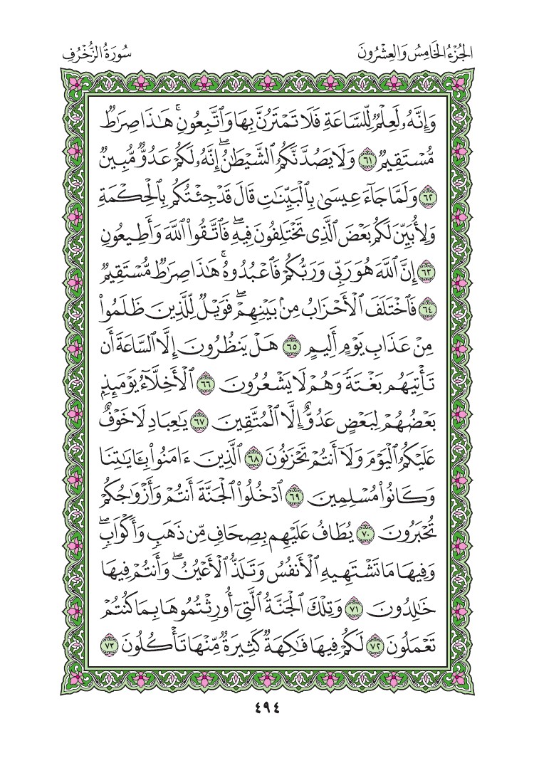 سورة الزخرف - صفحة 494