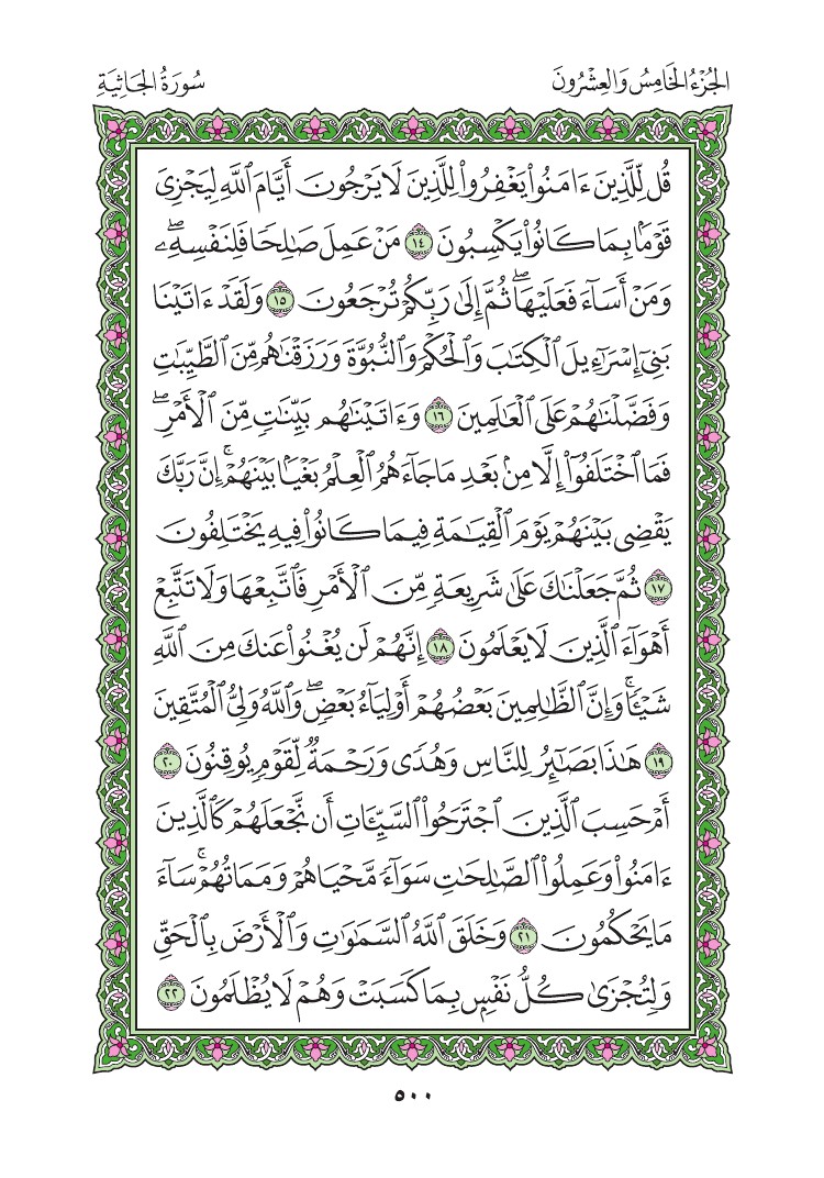 سورة الجاثية - صفحة 500