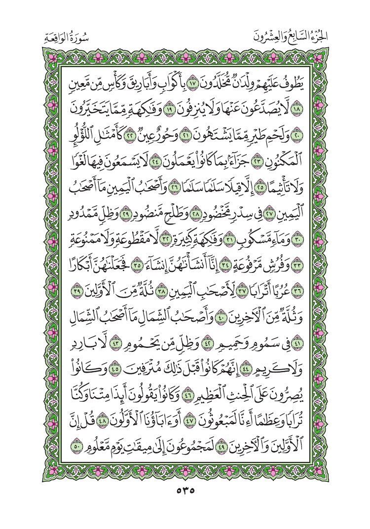 سورة الواقعة - صفحة 535