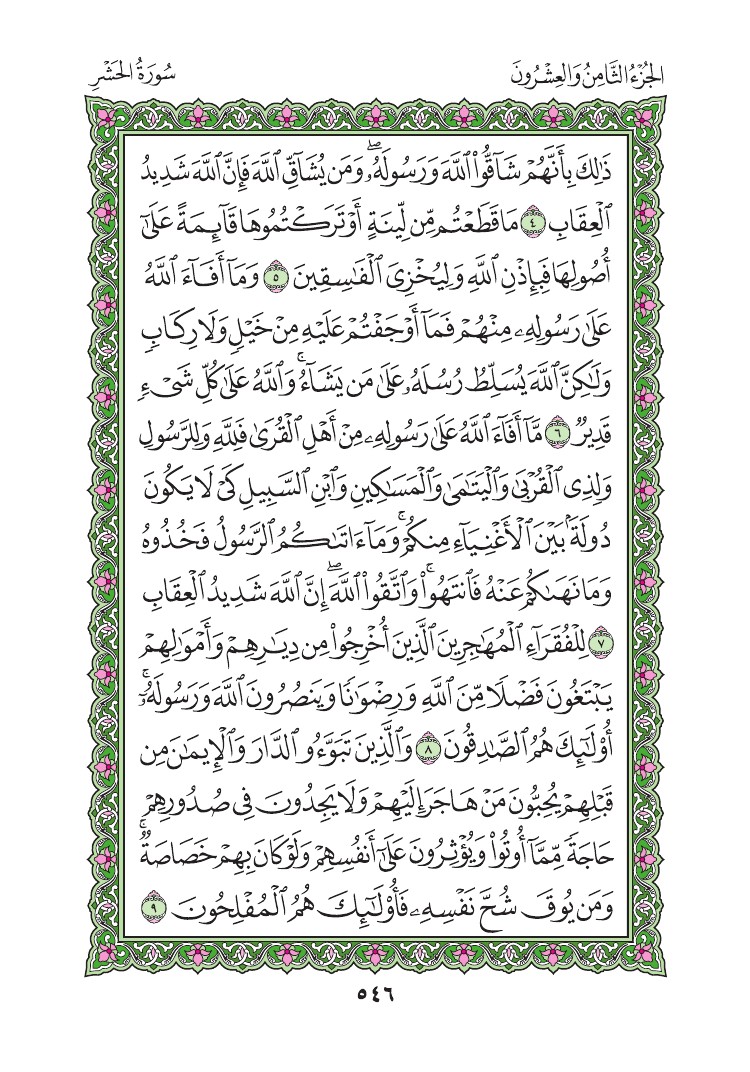 سورة الحشر - صفحة 546