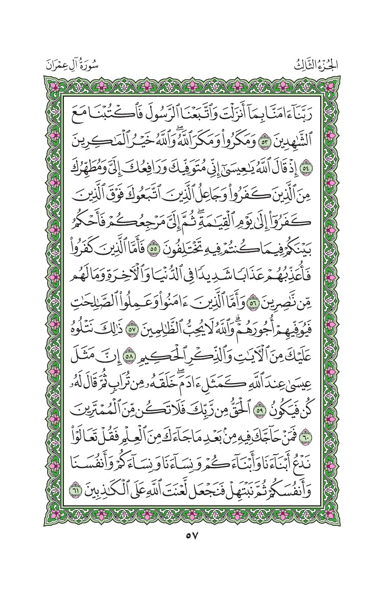 سورة آل عمران - صفحة 57