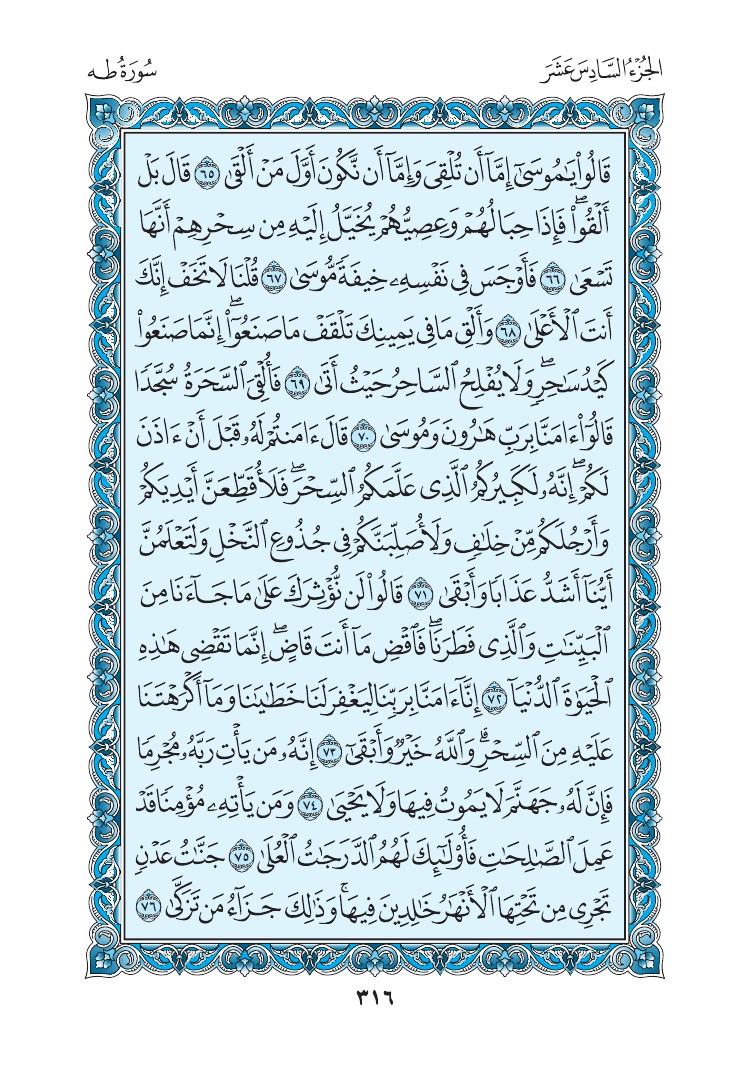 سورة طه - صفحة 316