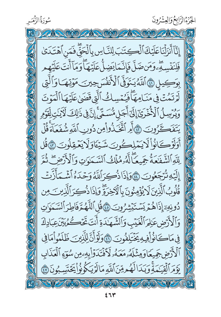 سورة الزمر - صفحة 463