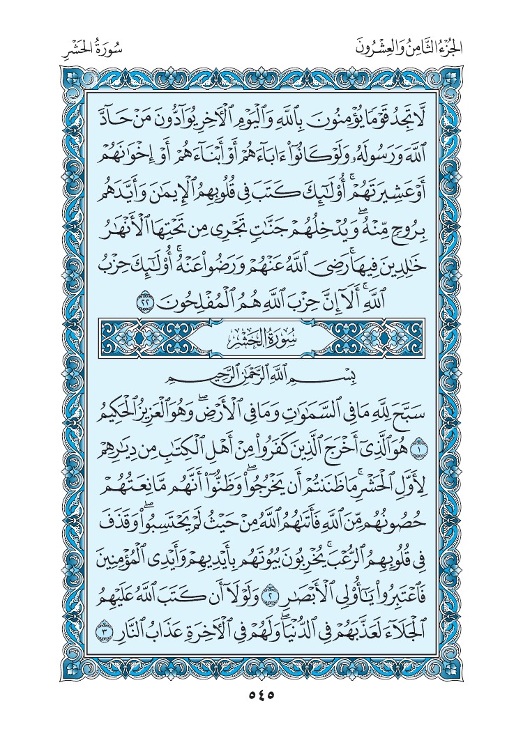 سورة الحشر - صفحة 545