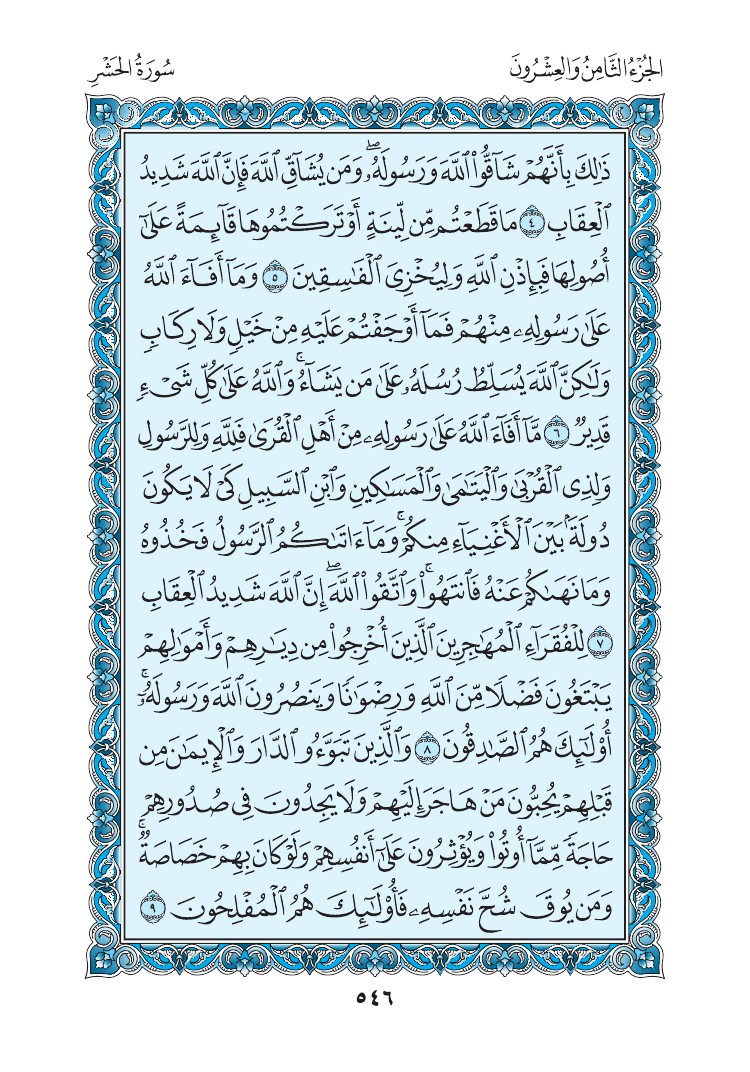 سورة الحشر - صفحة 546