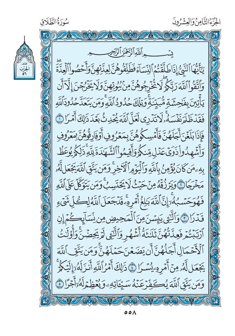 سورة الطلاق - صفحة 558