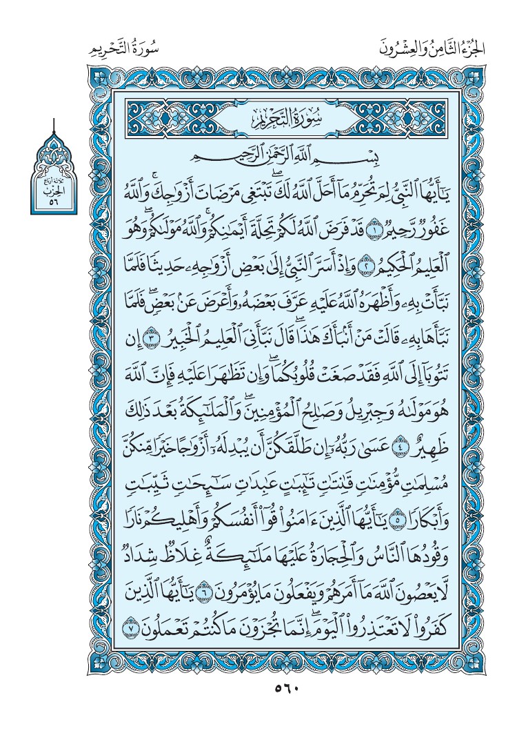 سورة التحريم - صفحة 560