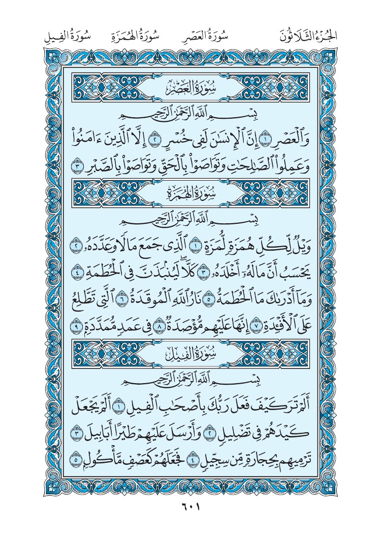 سورة الفيل - صفحة 601